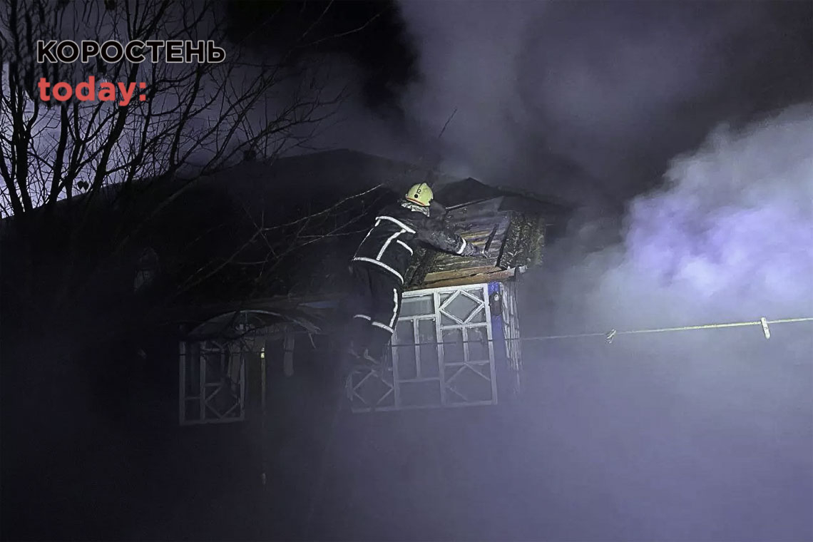 У селі на Овруччині пожежники врятували від знищення вогнем приватний будинок (ФОТО)