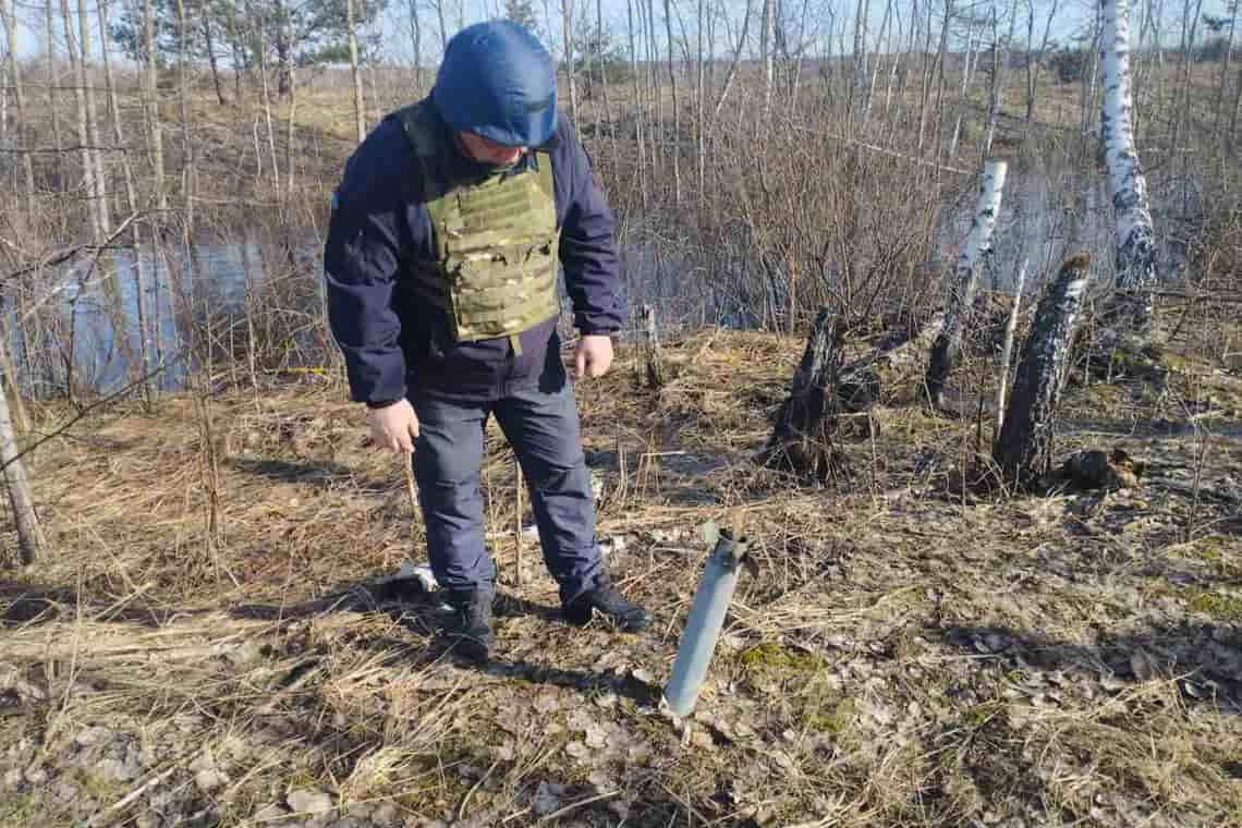 На території одного з сіл Народицької громади проведено ідентифікацію залишків боєприпасів 